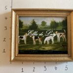 Two Couples of Hounds in a Park Landscape with two Terriers (G137_2) **SALE ITEM PRICE REDUCTION**
