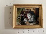 A Cat and Her Kittens at Play (HRK105_2)  **SALE ITEM PRICE REDUCTION**