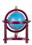 Small Globe in Mahogany Wood Effect Stand (GT02)